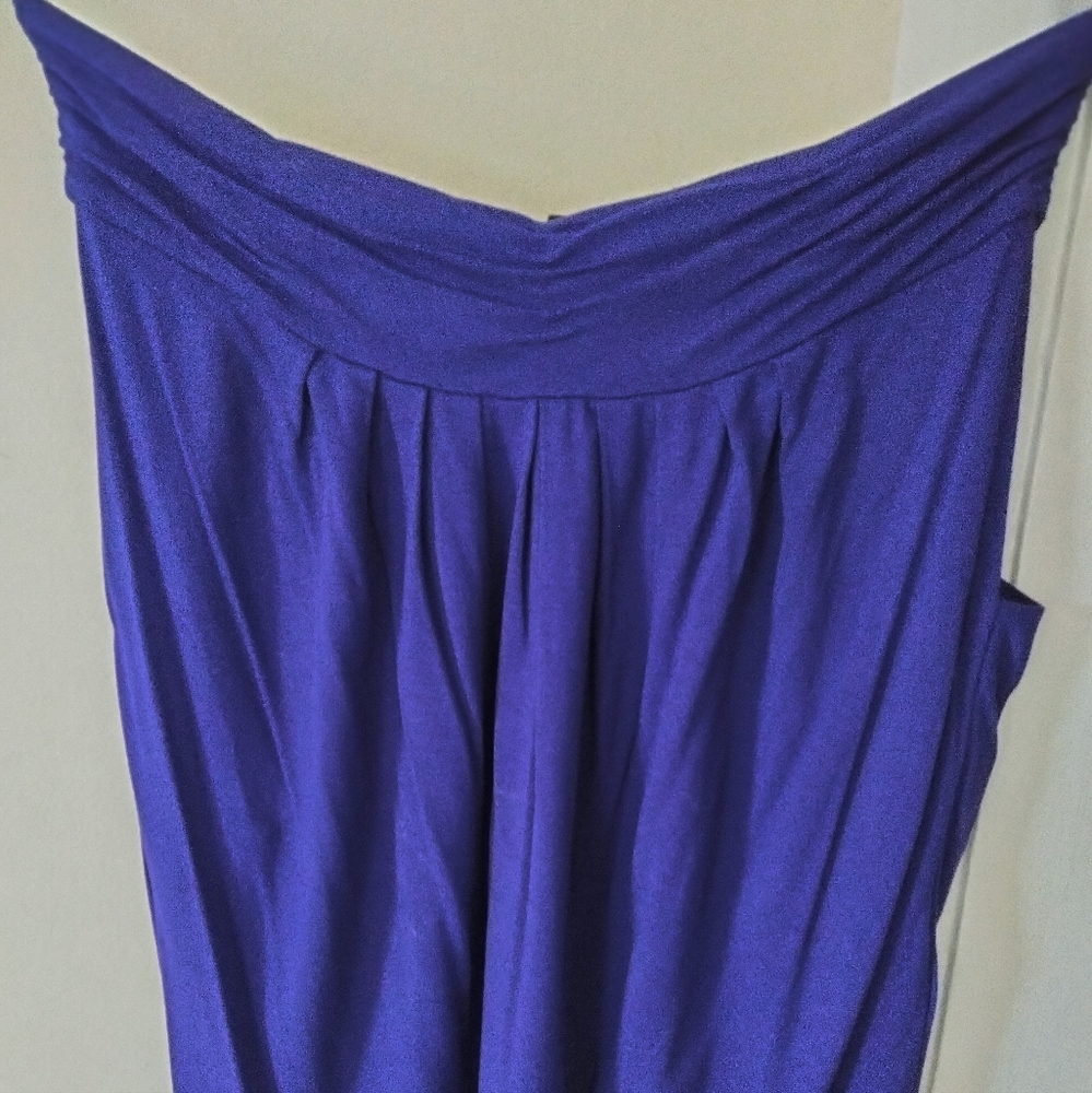 BCBG MaxAzria Purple Stretch Pleated Miniskirt.